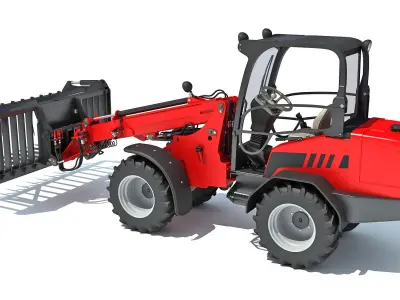 Telehandler forklift 3D model from CGTrader