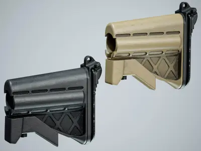 AR15 Stock M249 CBA Low-poly 3D model