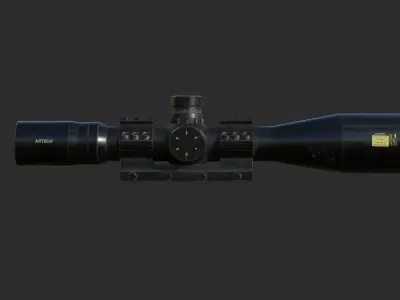 Weapon - Scope - 09 - LongRangeScope Low-poly 3D model