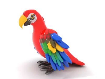 Colorful Inflatable Parrot Model Pack Low-poly 3D model