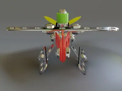 Toy plane 3D model 7