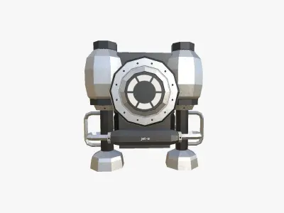 Jetpack Low Poly E05 - SciFi Character Design Low-poly 3D model
