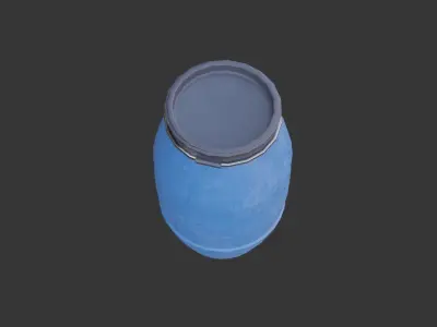 Plastic Barrel Low-poly 3D model purchase