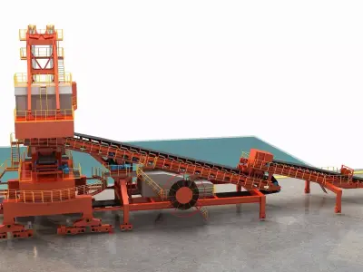 Stacker Reclaimer 3D model buy
