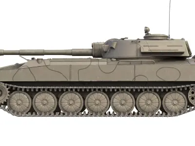 2S1 Gvozdika Soviet Howitzer Low-poly 3D model