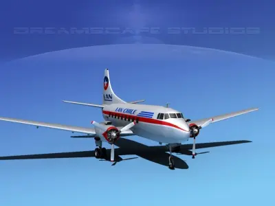 Martin 202 Lan Chile  3D model