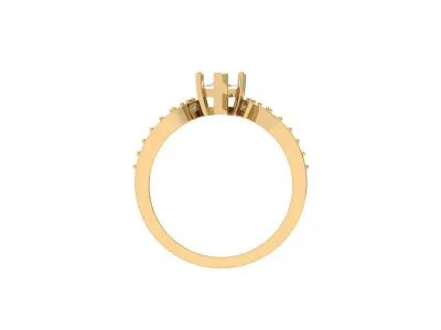 Marquise Ring 3D print model 4