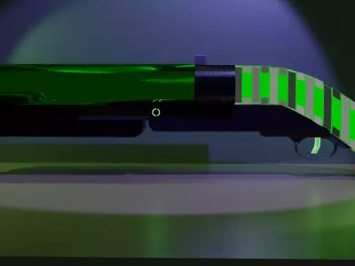 shotgun gun with lights Free low-poly 3D model