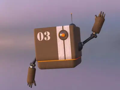 minirobot 03 Low-poly 3D model