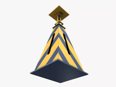 Industrial Jack Stand 2 Low-poly 3D model