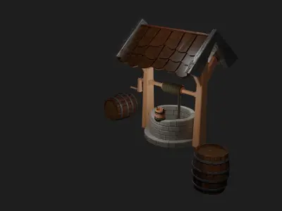 old well 3D model purchase