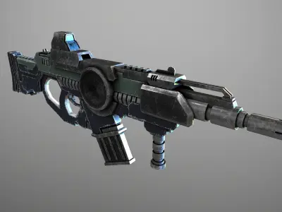 Original Gun Low-poly 3D model