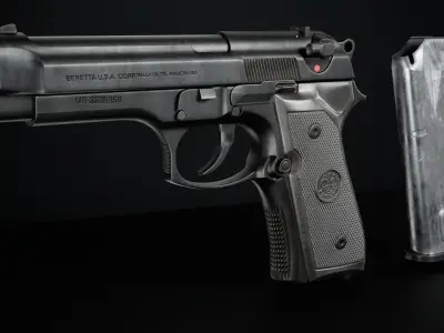 M9A1 With Silencer  Reddot Low-poly 3D model