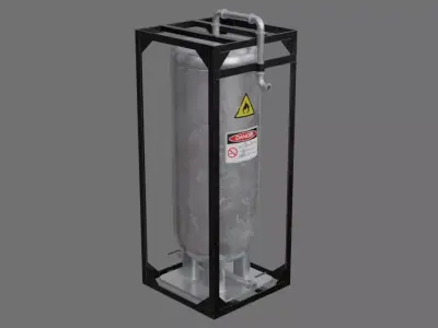 Oil Storage 1F Low-poly 3D model