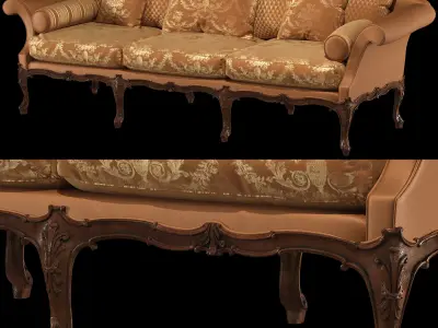 RONALD PHILLIPS Brocked sofa and George sofa 3D model