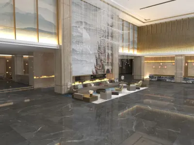 The Hotel Lobby 4 3D model