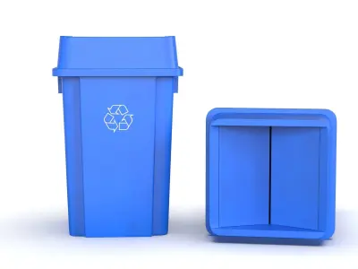 Recycling Trash Can 3D model