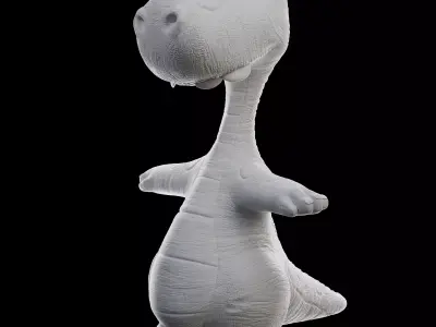 Cute cartoon dinosaur 3D model