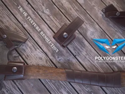 Trekking Axe - PBR Game Ready Low-poly 3D model