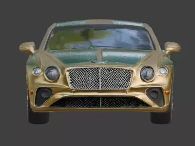 Luxury Jeweled Bentley Continental GT Low-poly 3D model