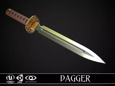 Dagger A1 Low-poly 3D model