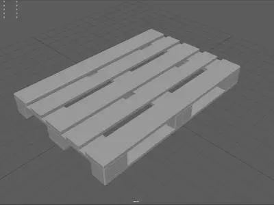Pallet wooden Low-poly 3D model