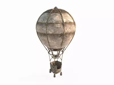 Ancient fantasy-style hot air balloon 3D model