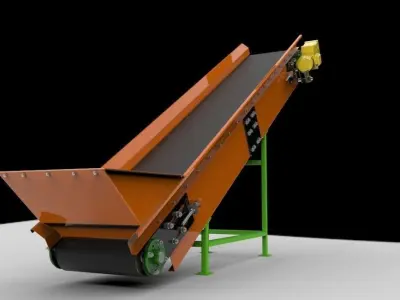 Belt conveyor 3D model buy