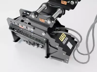 WB Brushhound Excavator Mulcher FX26 3D model Low-poly 3D model
