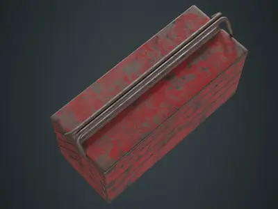 Toolbox 1B Low-poly 3D model