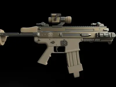 SCAR-L-special edition-Low-poly  3D model