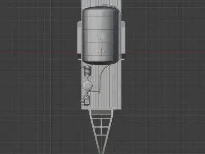 trailer with tank  3D model