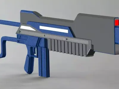 Conceptual gun 4 3D model