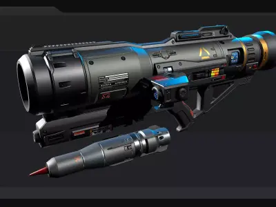 AK9 -  Rocket-Launcher Low-poly 3D model