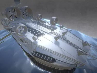 Animated Ocean Scene  Free 3D model