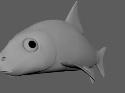 Cartoon Fish Low-poly 3D model order
