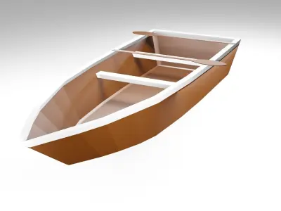 Row Boat Free low-poly 3D model