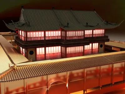 Chinese house 3D model