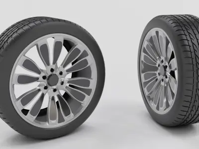 Modern sport car lowpoly 3d rims Low-poly 3D model 3D Model Pack