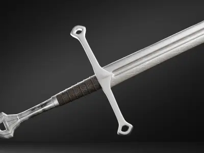 Medieval Sword Pack Vol 1 Classic and Rusted and Magic Blade Low-poly 3D model