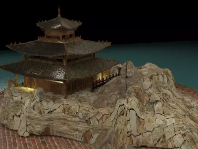 Chinese ancient house 3D model 16