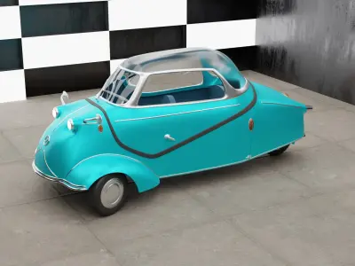 Messerschmitt car Low-poly 3D model