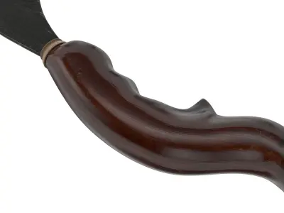 Kujang Knife Low-poly 3D model