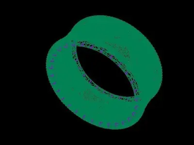 0154 - Antique Band Gold Ring 3D print model