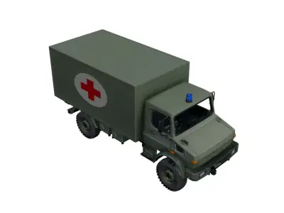 Military Ambulance Tactical Medical Response Vehicle 01 3D model