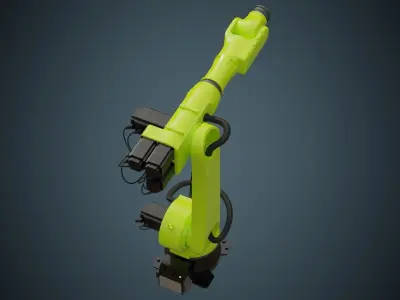 Industrial Robot 4 Basic Low-poly 3D model