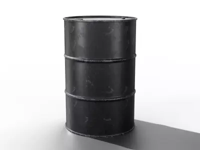 Steel Barrel - Black - Dirty 3D model