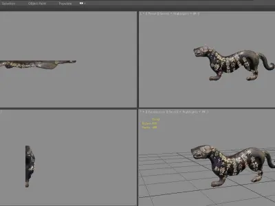 Tiger Talisman - A symbol of power Low-poly 3D model