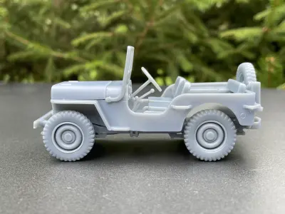 Jeep Willys 1-35 scale model kit 3D print model