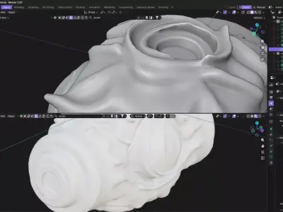 Stylized Alien Sci-Fi Mechanical Handle 3D model